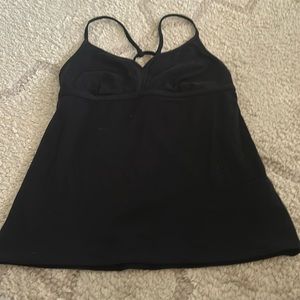 Lululemon spaghetti strap tank w flattering details  great fit and condition